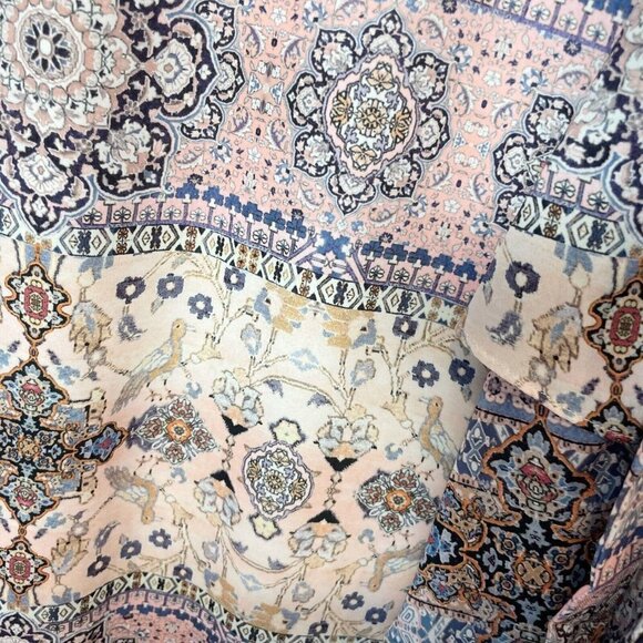 Parker Womens Cold Shoulder Shift Cocktail Mini Dress Multi XS Lined Printed NWT - Picture 8 of 11